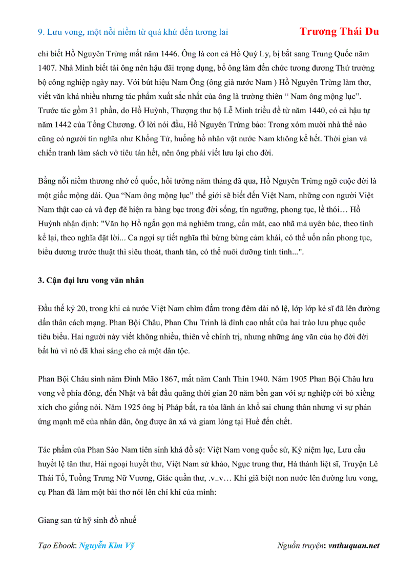 image for page Ebook Lưu vong một nỗi niềm từ quá khứ đến tương lai Trương Thái Du