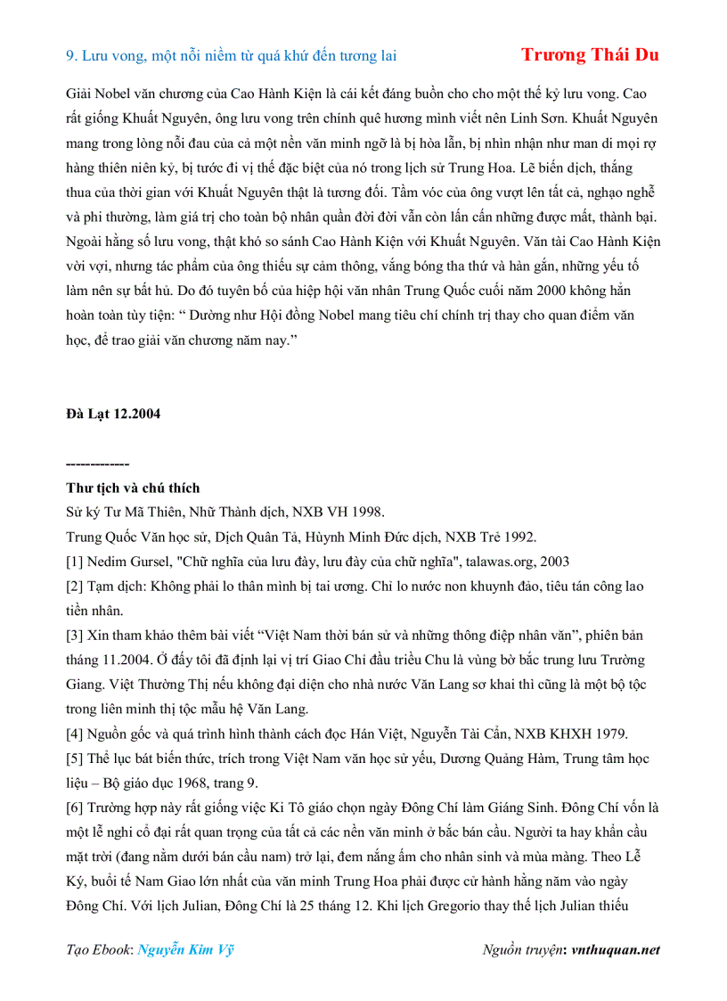 image for page Ebook Lưu vong một nỗi niềm từ quá khứ đến tương lai Trương Thái Du