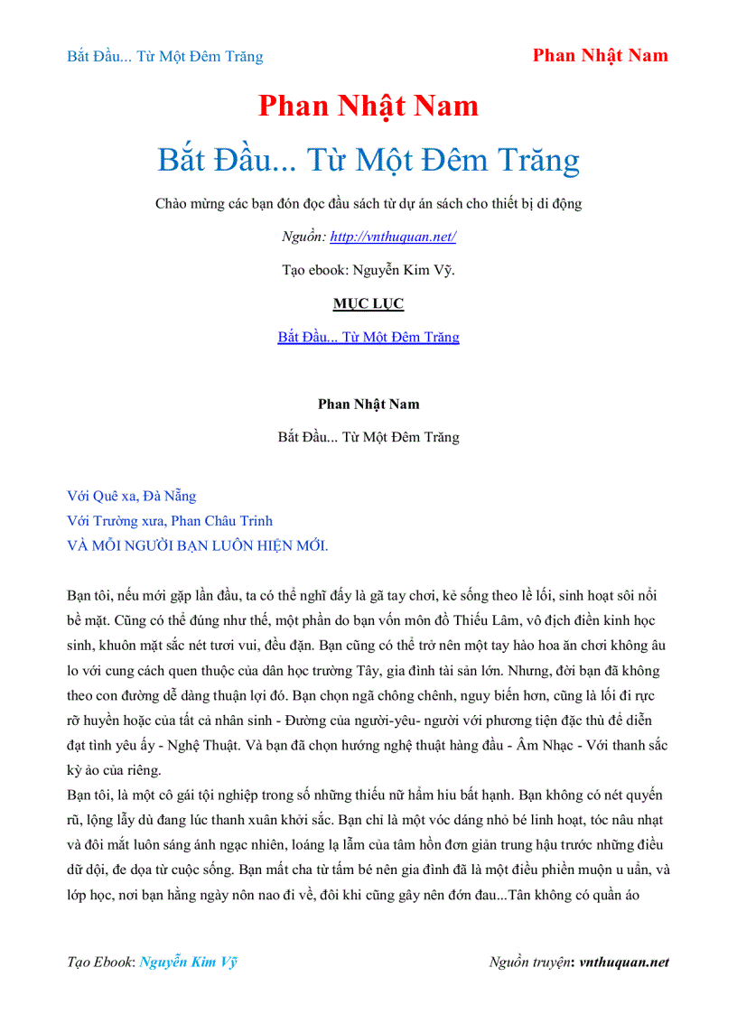 image for page Ebook Bắt Ðầu Từ Một Ðêm Trăng Phan Nhật Nam