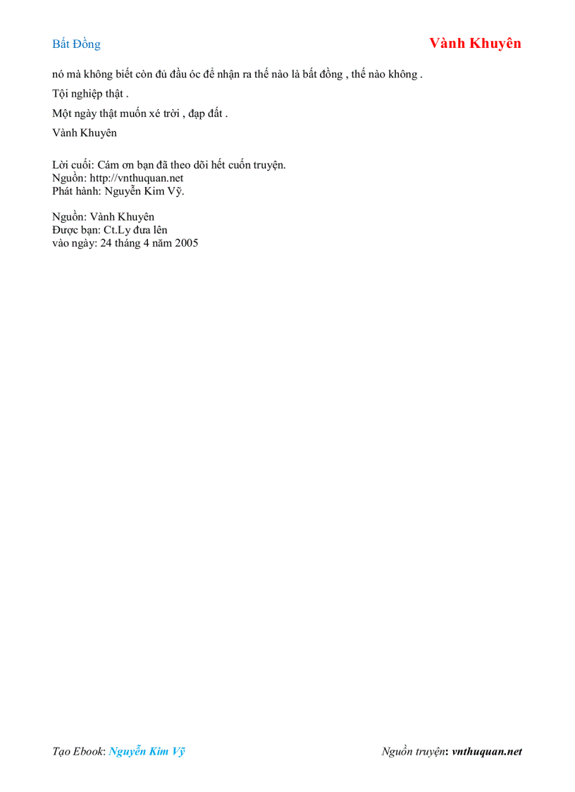 image for page Ebook Bất Đồng Vành Khuyên