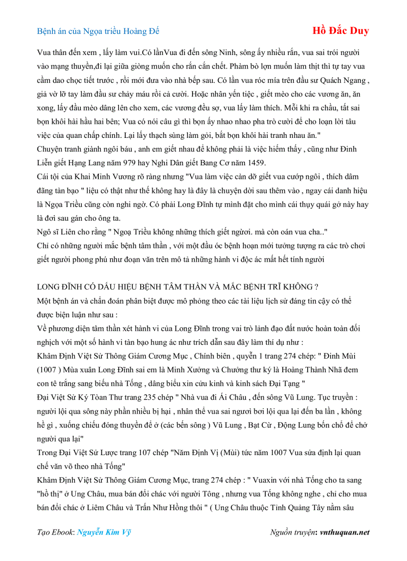 image for page Ebook Bệnh án của Ngọa triều Hoàng Đế Hồ Đắc Duy