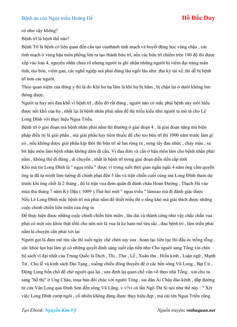 image for page Ebook Bệnh án của Ngọa triều Hoàng Đế Hồ Đắc Duy