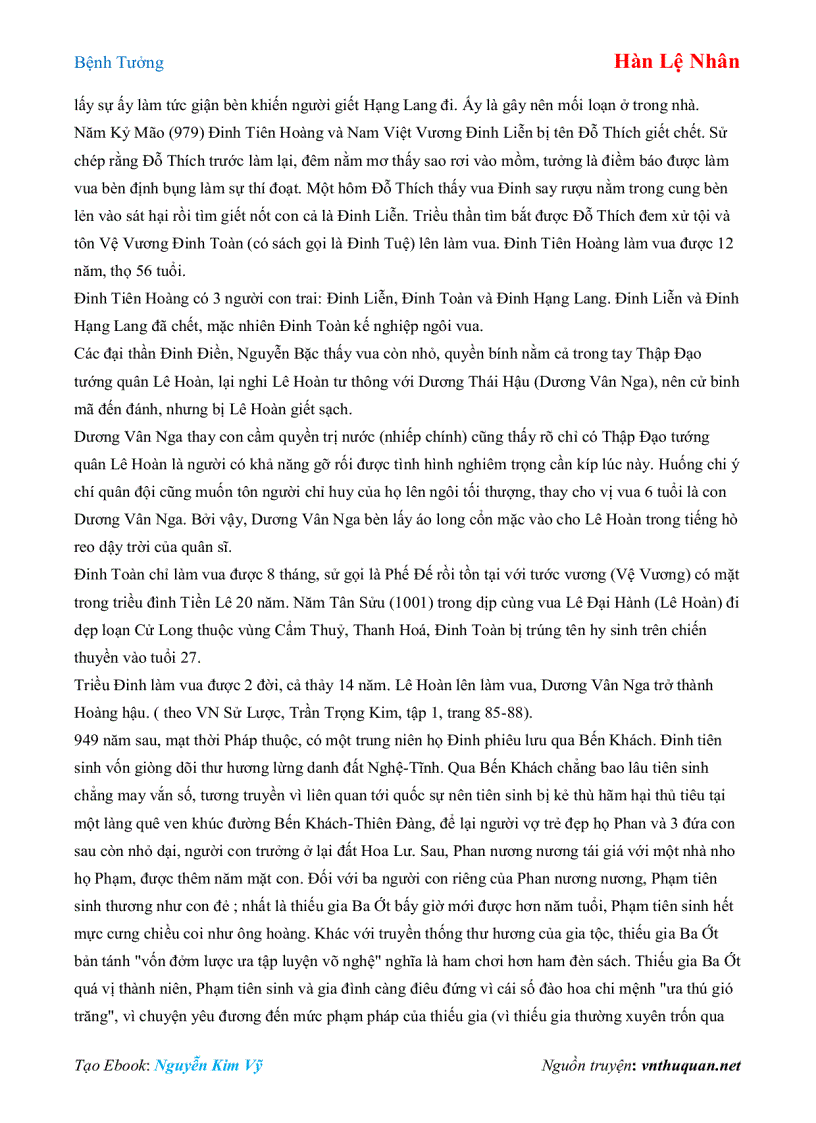 image for page Ebook Bệnh Tưởng Hàn Lệ Nhân