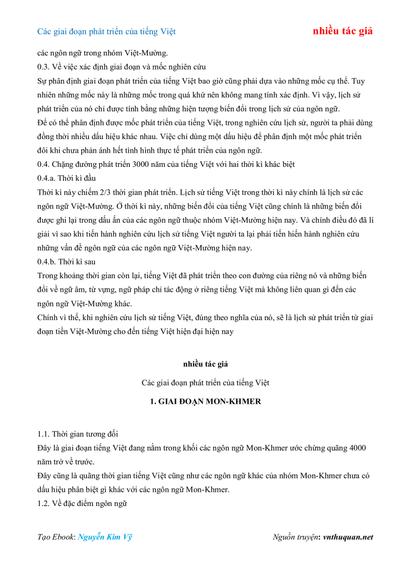 image for page Ebook Các giai đoạn phát triển của tiếng Việt nhiều tác giả