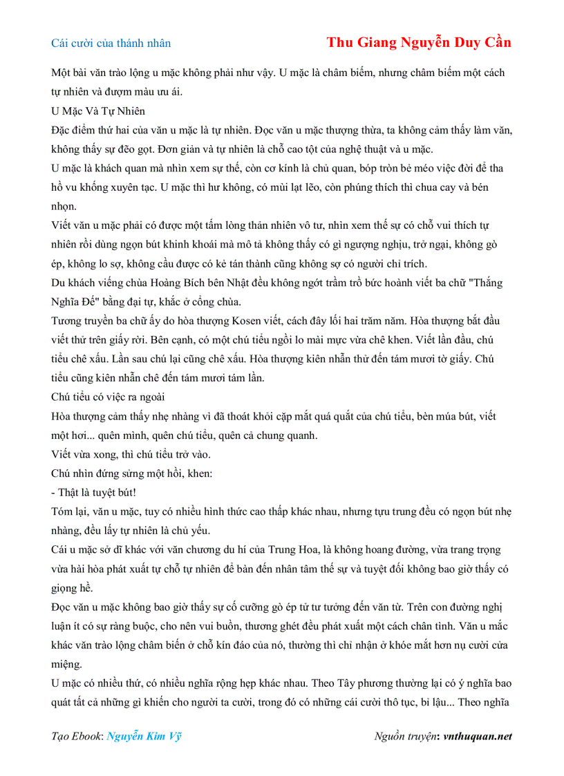 image for page Ebook Cái cười của thánh nhân Thu Giang Nguyễn Duy Cần