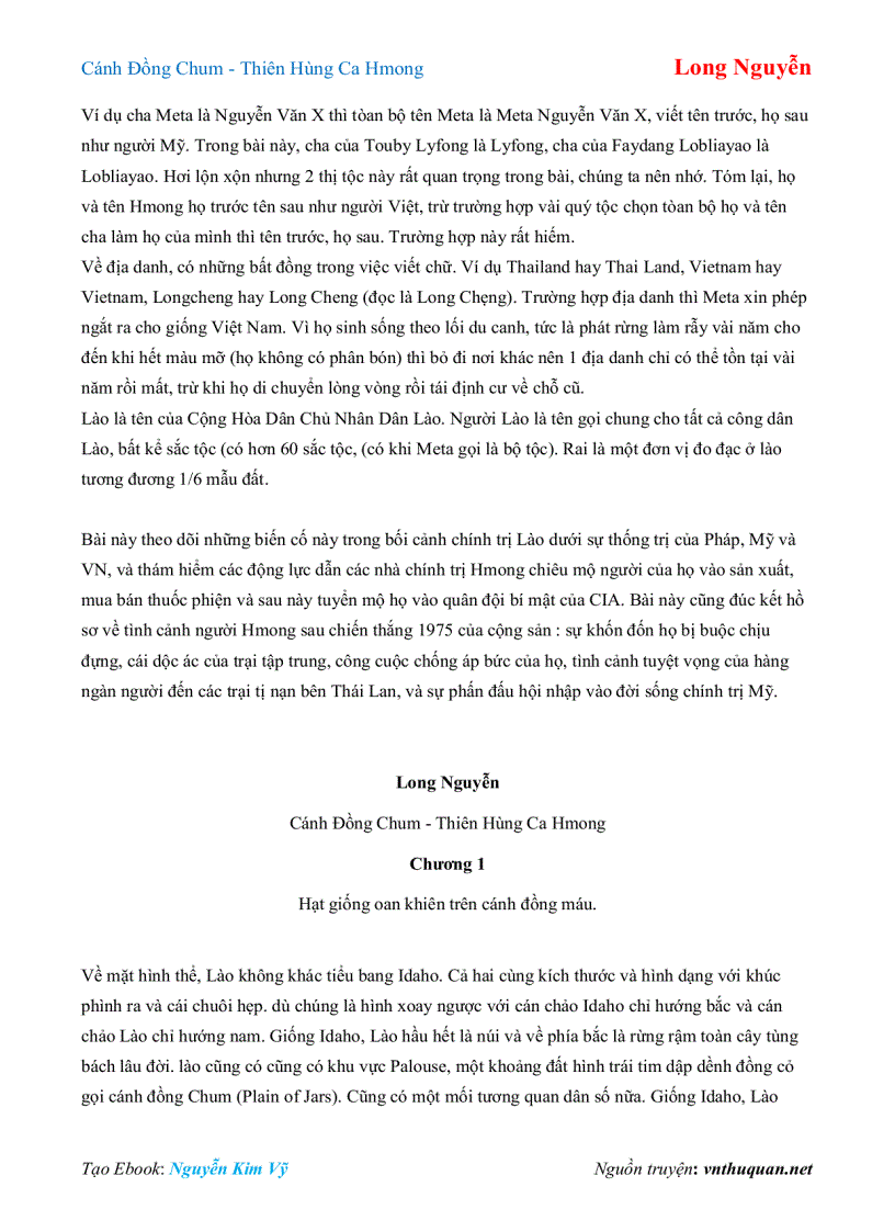 image for page Ebook Cánh Đồng Chum Thiên Hùng Ca Hmong Long Nguyễn