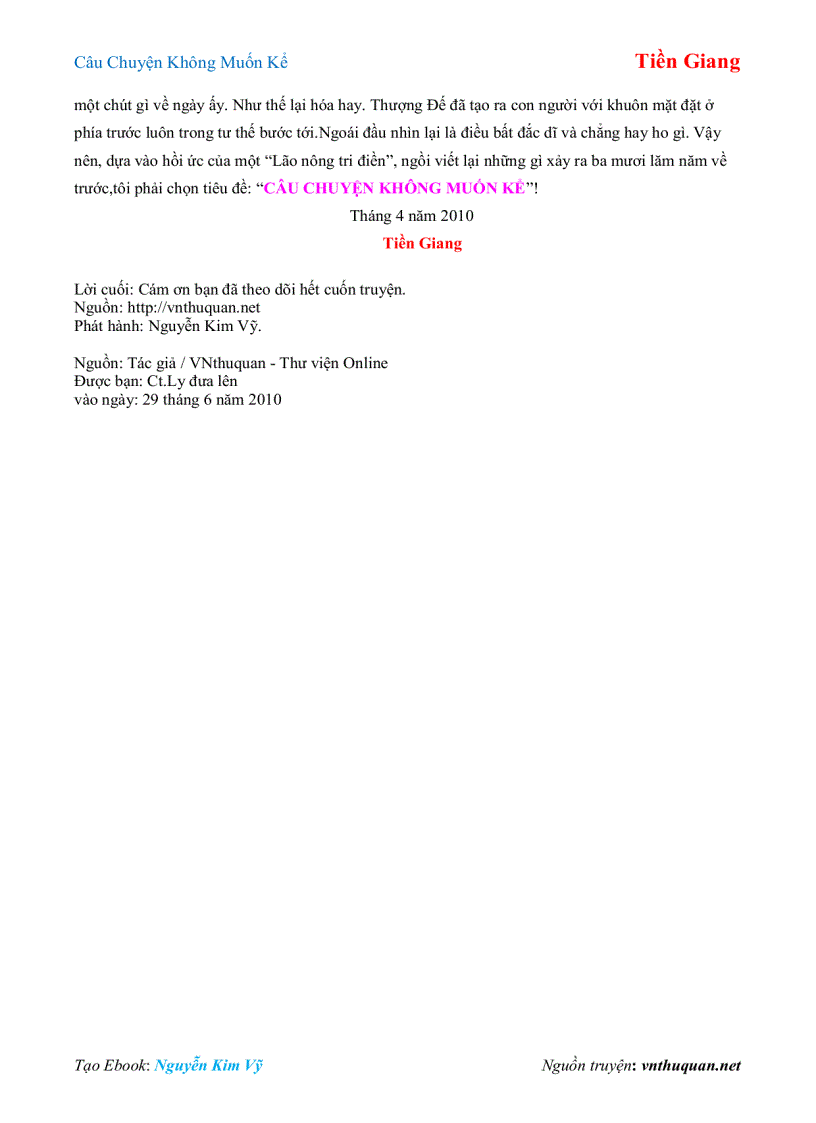 image for page Ebook Câu Chuyện Không Muốn Kể Tiền Giang