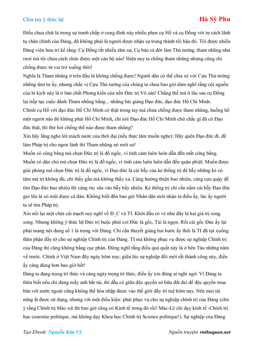 image for page Ebook Chia tay ý thức hệ Hà Sỹ Phu
