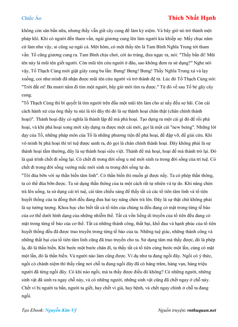 image for page Ebook Chiếc Áo Thích Nhất Hạnh