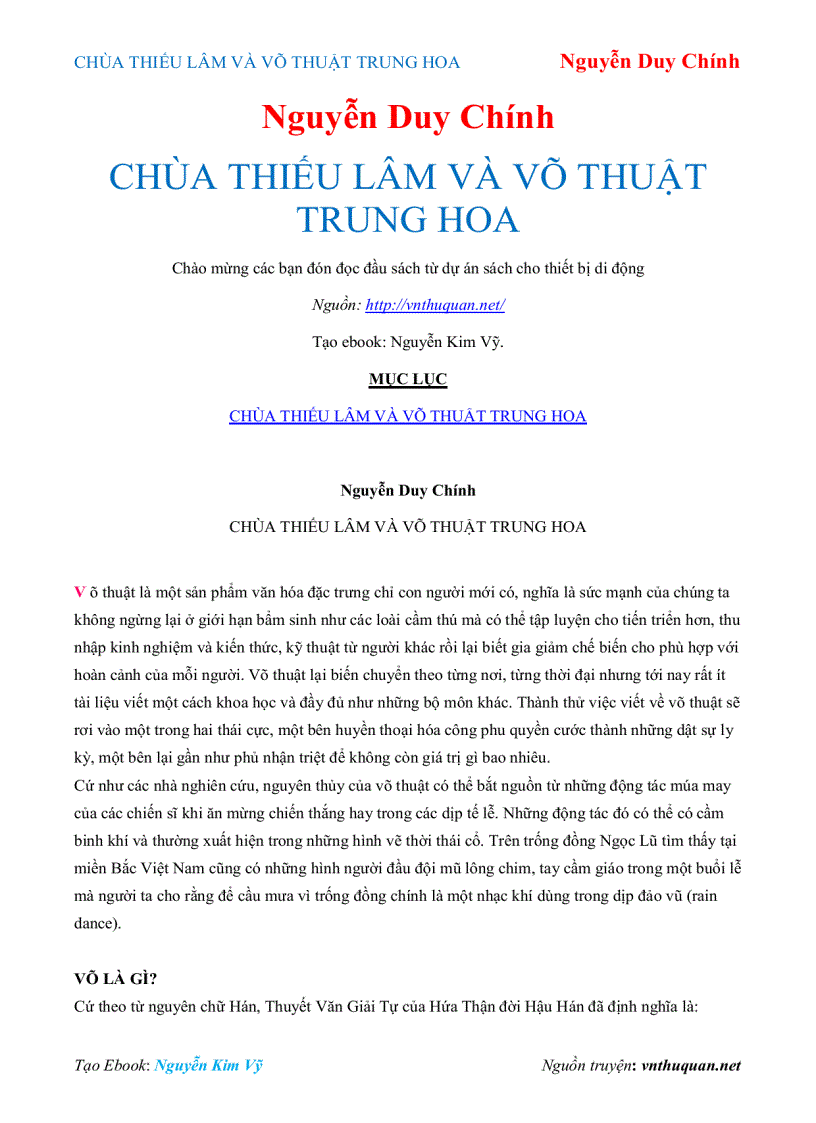 image for page Ebook CHÙA THIẾU LÂM VÀ VÕ THUẬT TRUNG HOA Nguyễn Duy Chính