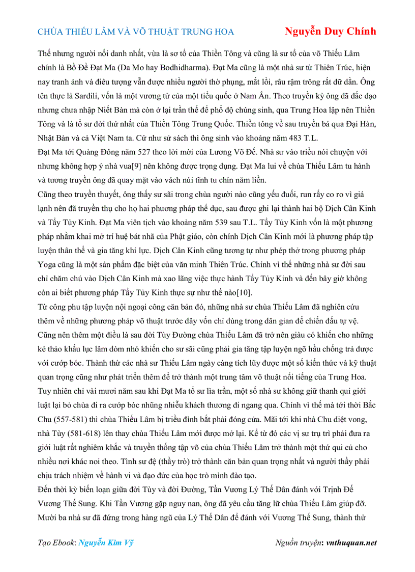 image for page Ebook CHÙA THIẾU LÂM VÀ VÕ THUẬT TRUNG HOA Nguyễn Duy Chính