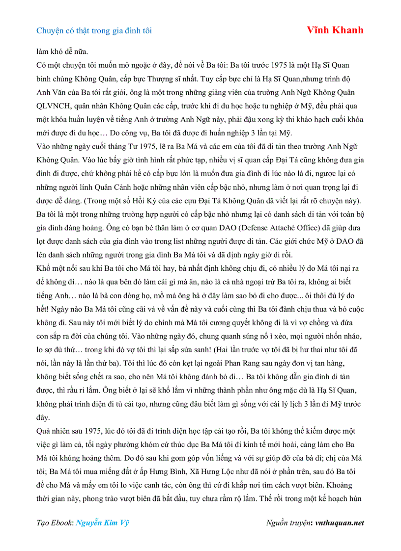 image for page Ebook Chuyện có thật trong gia đình tôi Vĩnh Khanh