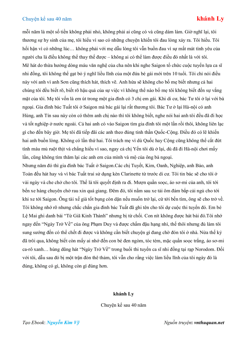 image for page Ebook Chuyện kể sau 40 năm khánh Ly