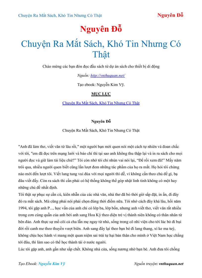 image for page Ebook Chuyện Ra Mắt Sách Khó Tin Nhưng Có Thật Nguyên Đỗ
