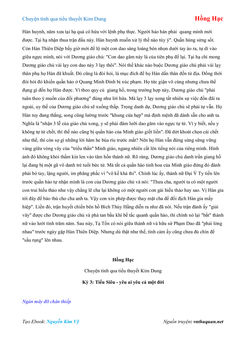 image for page Ebook Chuyện tình qua tiểu thuyết Kim Dung Hồng Hạc