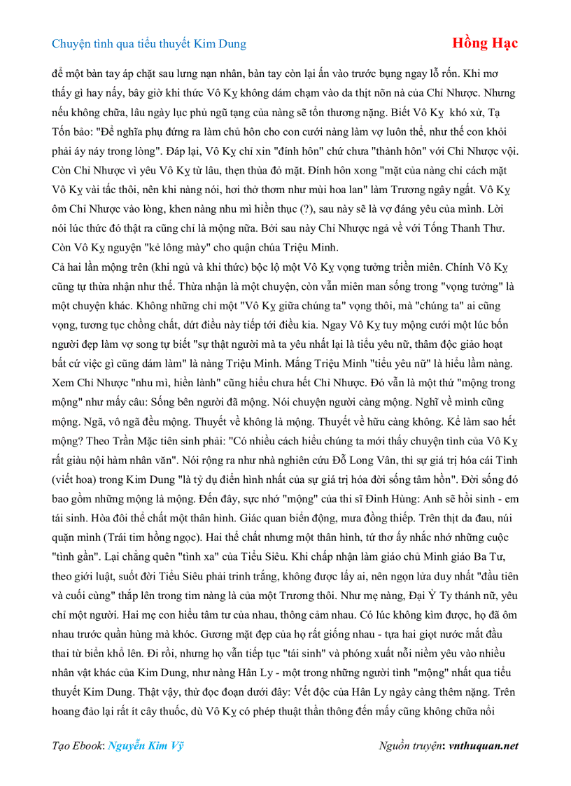 image for page Ebook Chuyện tình qua tiểu thuyết Kim Dung Hồng Hạc