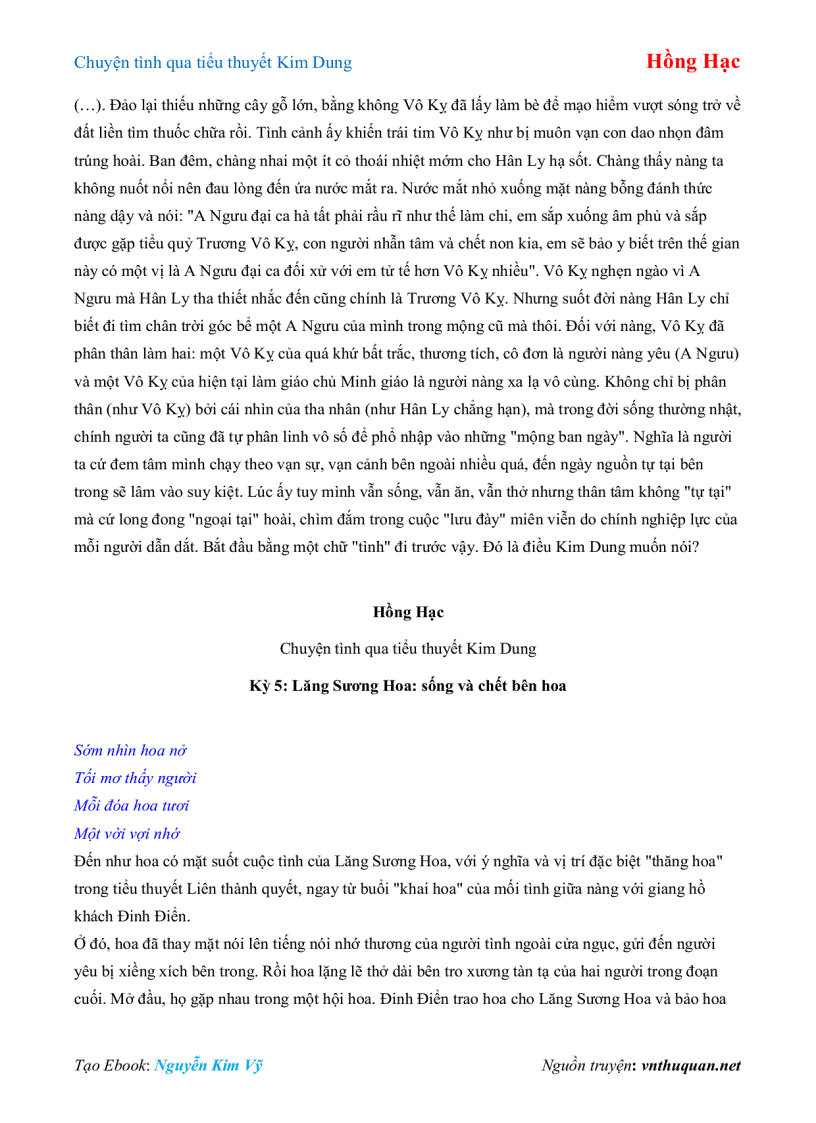 image for page Ebook Chuyện tình qua tiểu thuyết Kim Dung Hồng Hạc