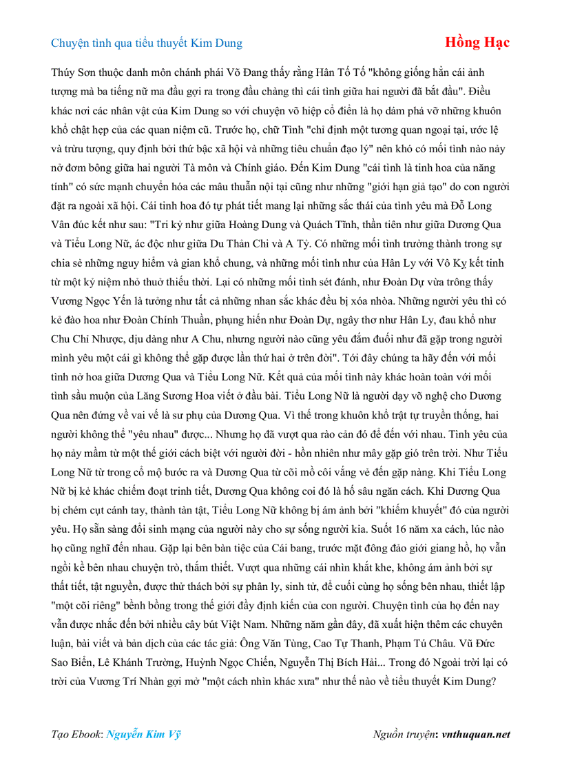 image for page Ebook Chuyện tình qua tiểu thuyết Kim Dung Hồng Hạc