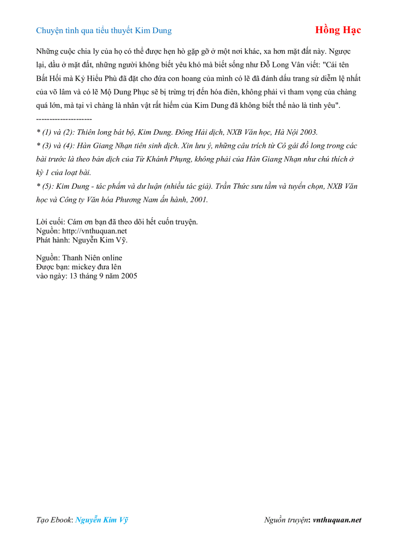 image for page Ebook Chuyện tình qua tiểu thuyết Kim Dung Hồng Hạc