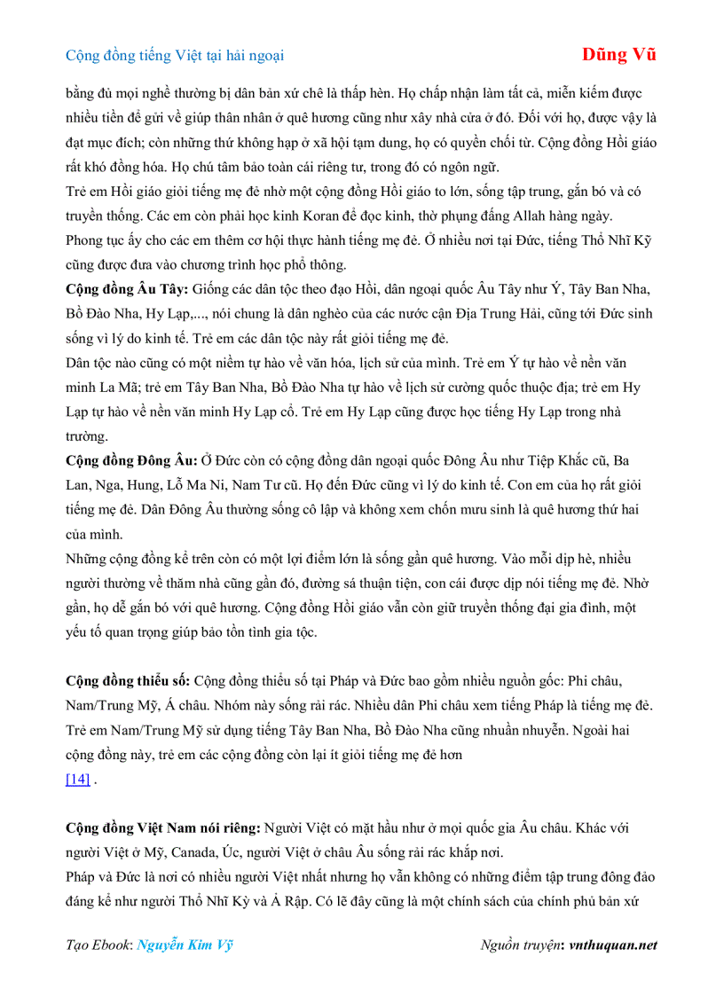 image for page Ebook Cộng đồng tiếng Việt tại hải ngoại Dũng Vũ