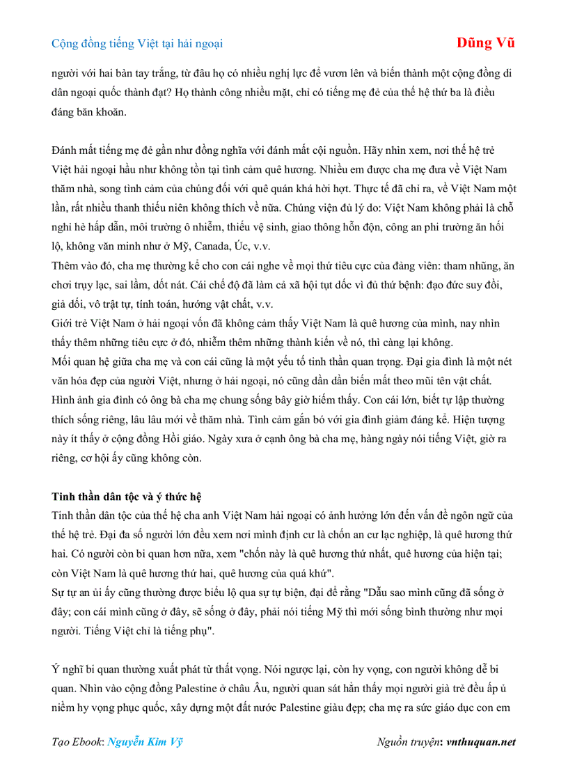 image for page Ebook Cộng đồng tiếng Việt tại hải ngoại Dũng Vũ