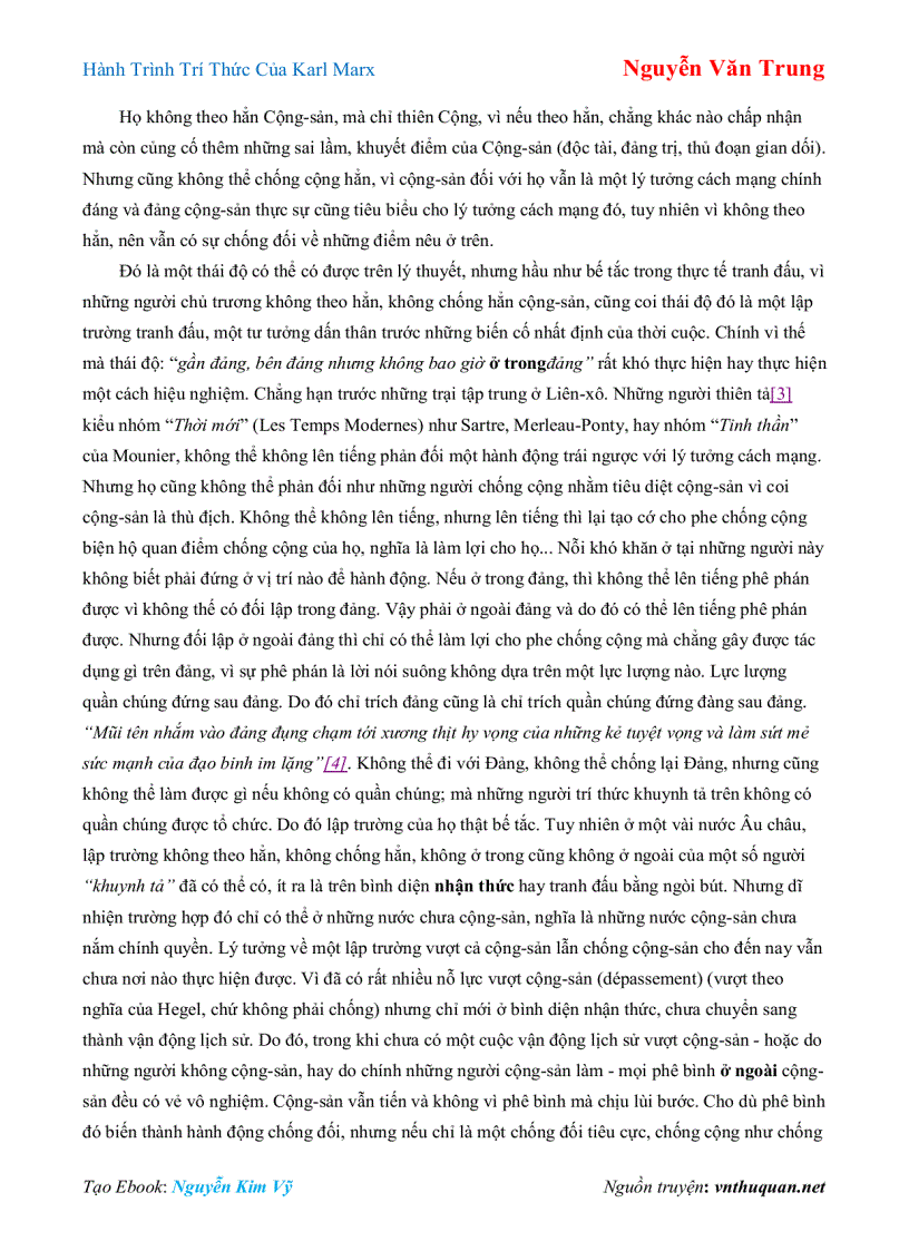 image for page Ebook Hành Trình Trí Thức Của Karl Marx Nguyễn Văn Trung