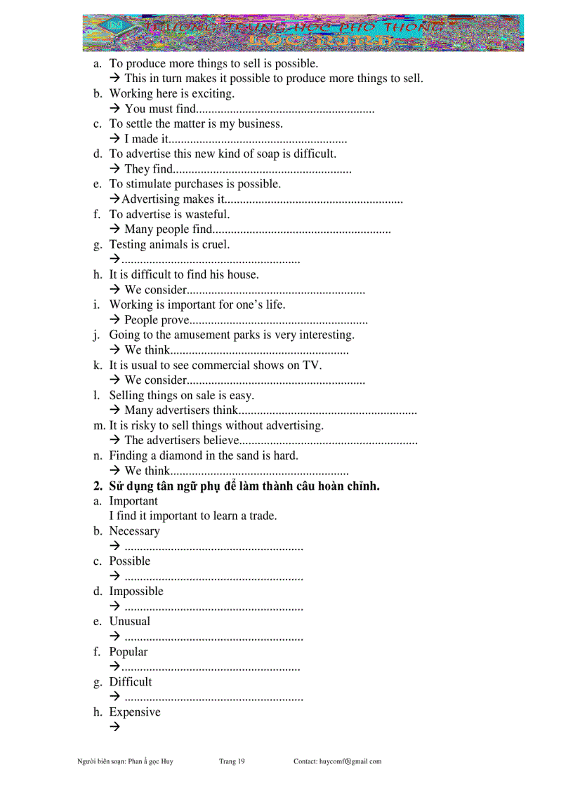 image for page Những mấu câu thông dụng trong tiếng Anh