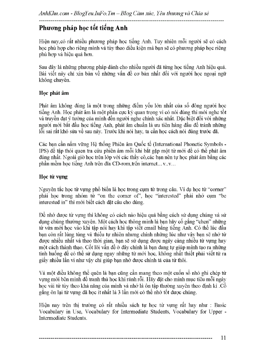 image for page Cách học tiếng anh có hiệu quả