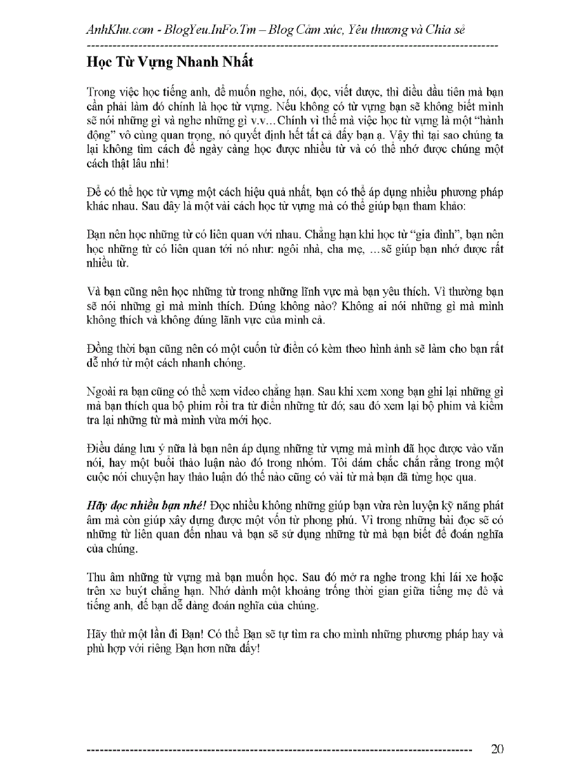 image for page Cách học tiếng anh có hiệu quả