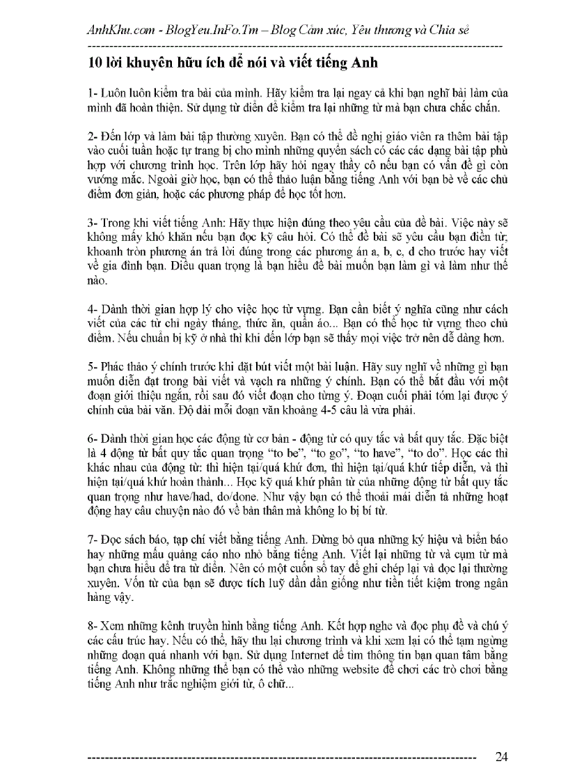 image for page Cách học tiếng anh có hiệu quả