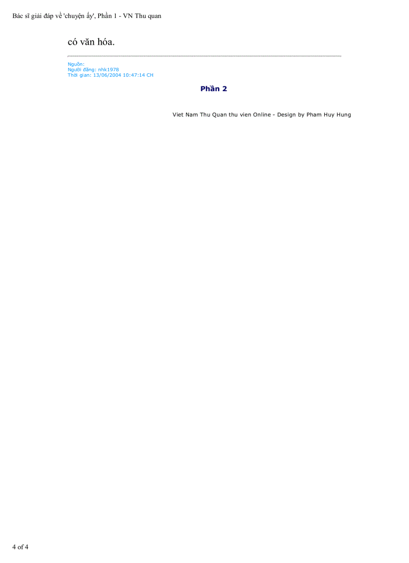 image for page Hỏi đáp với bác sỹ về tình dục