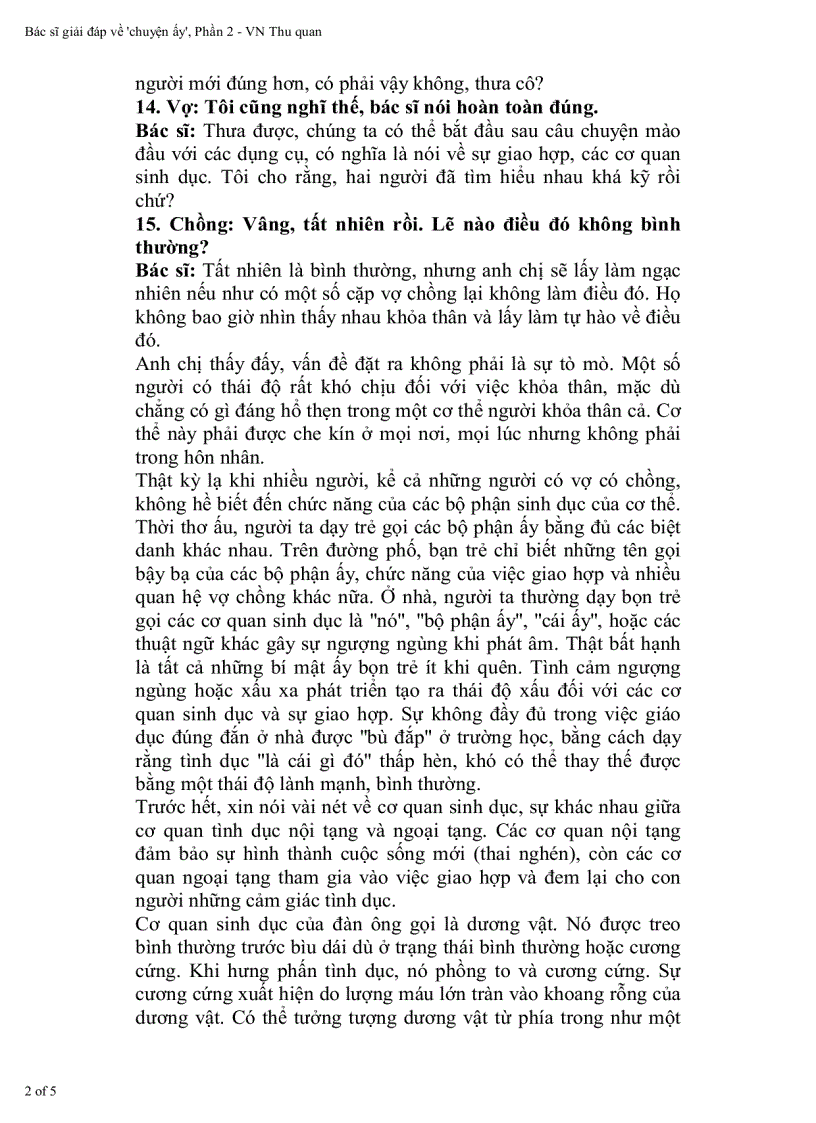 image for page Hỏi đáp với bác sỹ về tình dục