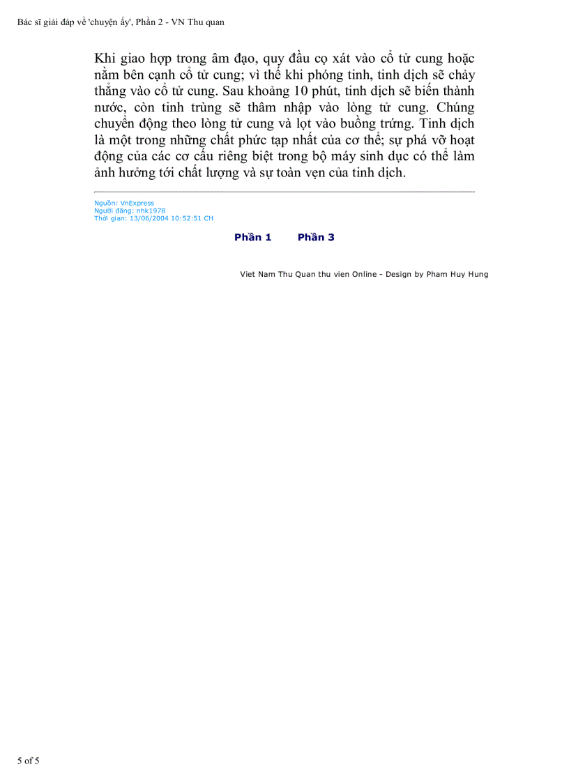 image for page Hỏi đáp với bác sỹ về tình dục