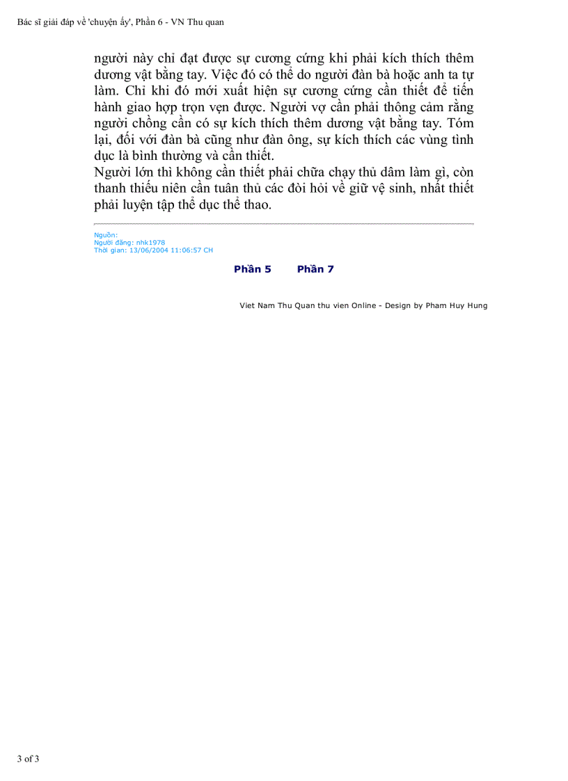 image for page Hỏi đáp với bác sỹ về tình dục