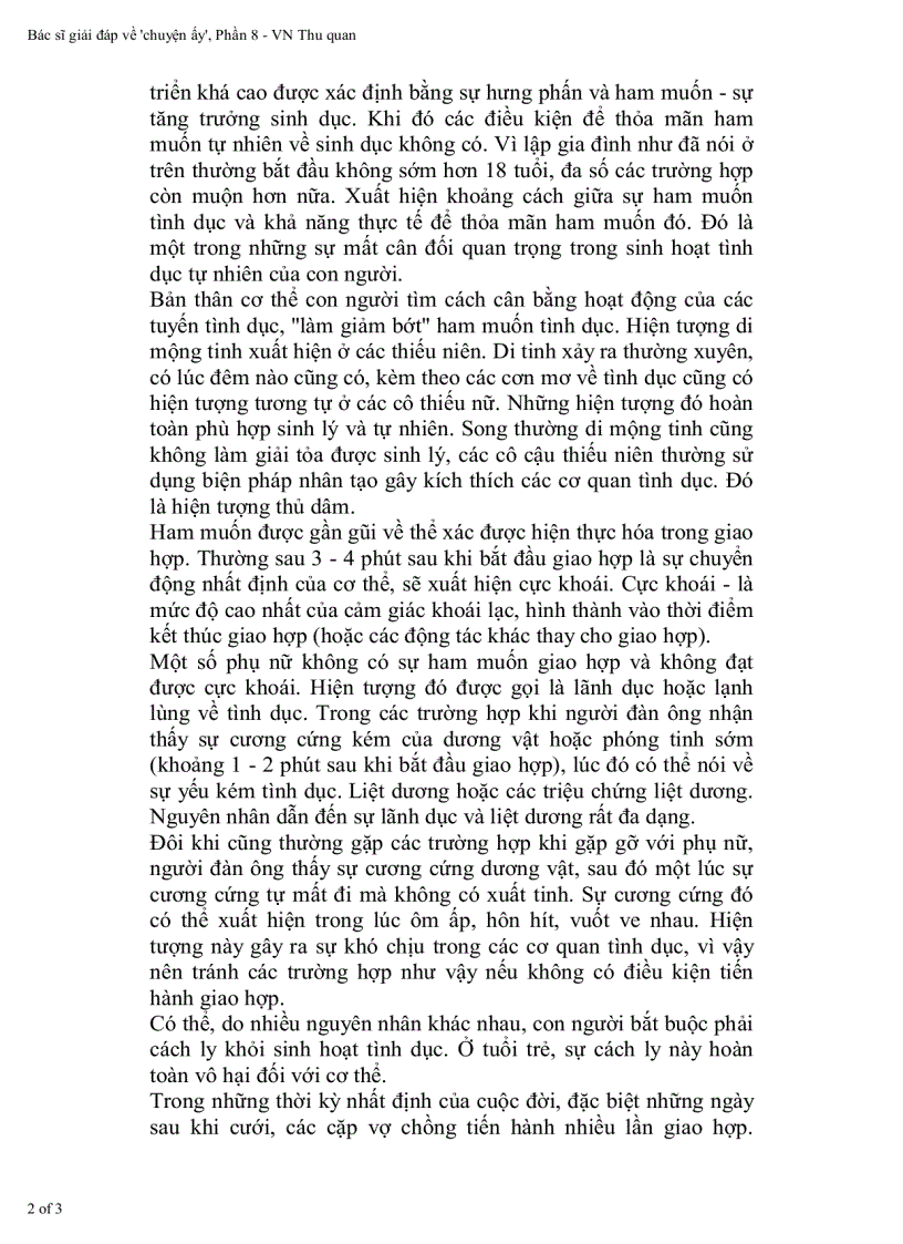 image for page Hỏi đáp với bác sỹ về tình dục