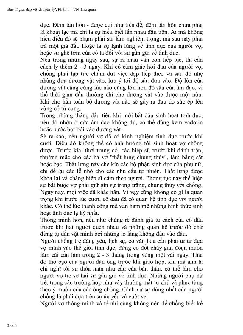 image for page Hỏi đáp với bác sỹ về tình dục