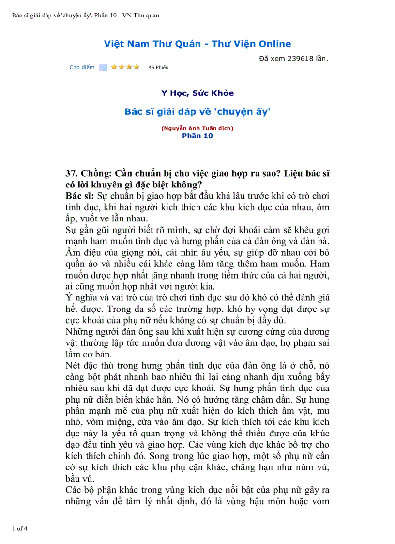 image for page Hỏi đáp với bác sỹ về tình dục