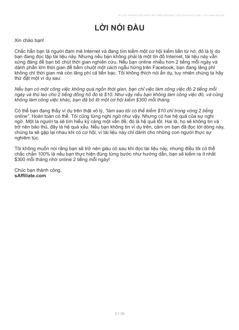 image for page Tài liệu hướng dẫn kiếm tiền với Affiliate căn bản