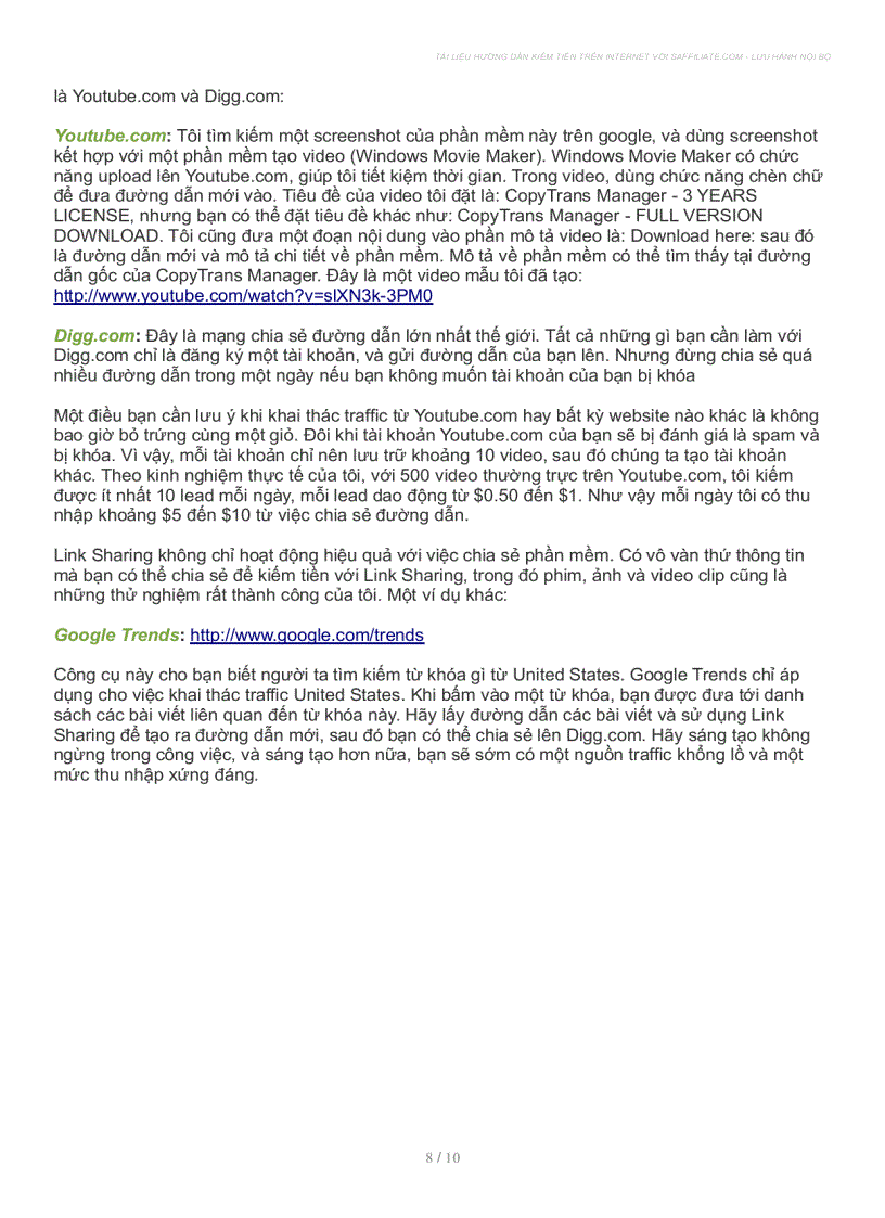 image for page Tài liệu hướng dẫn kiếm tiền với Affiliate căn bản