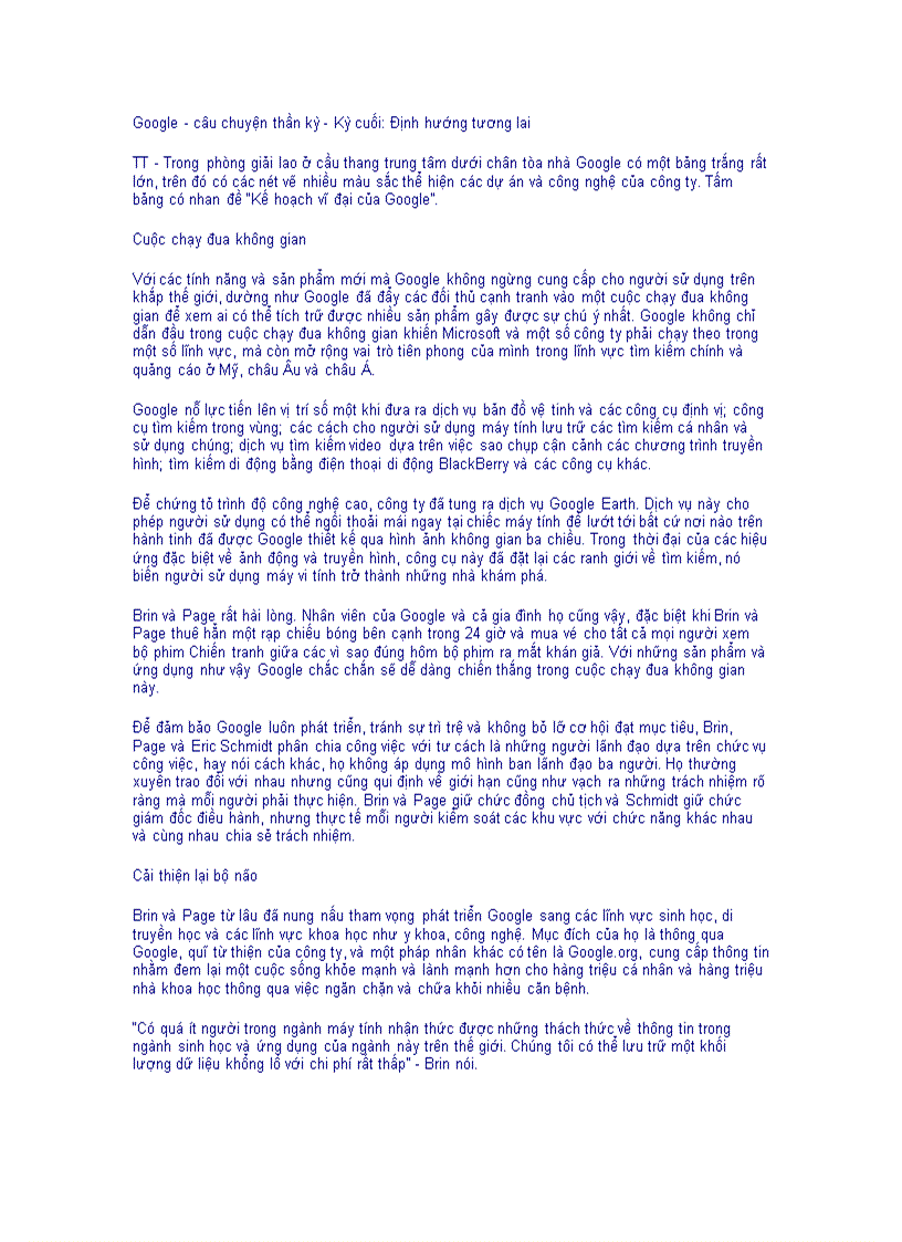 image for page Câu chuyện thần kỳ con đường thành công của google