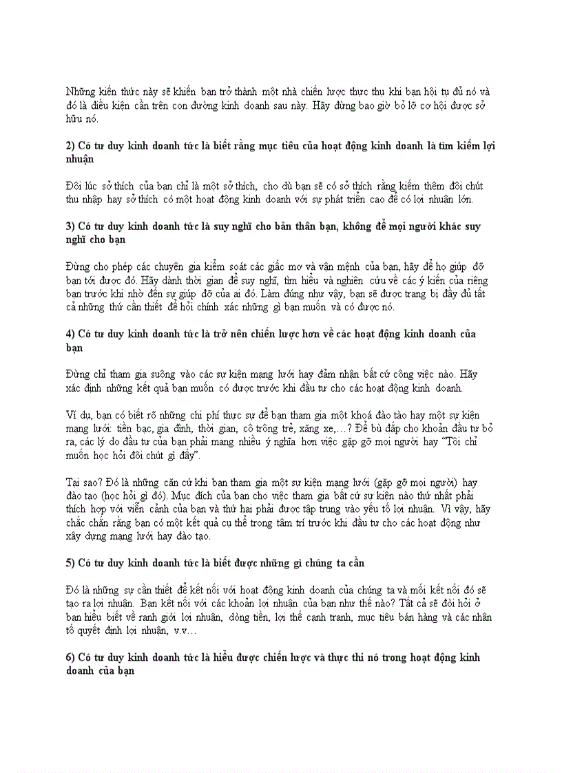 image for page Bạn có tư duy kinh doanh không