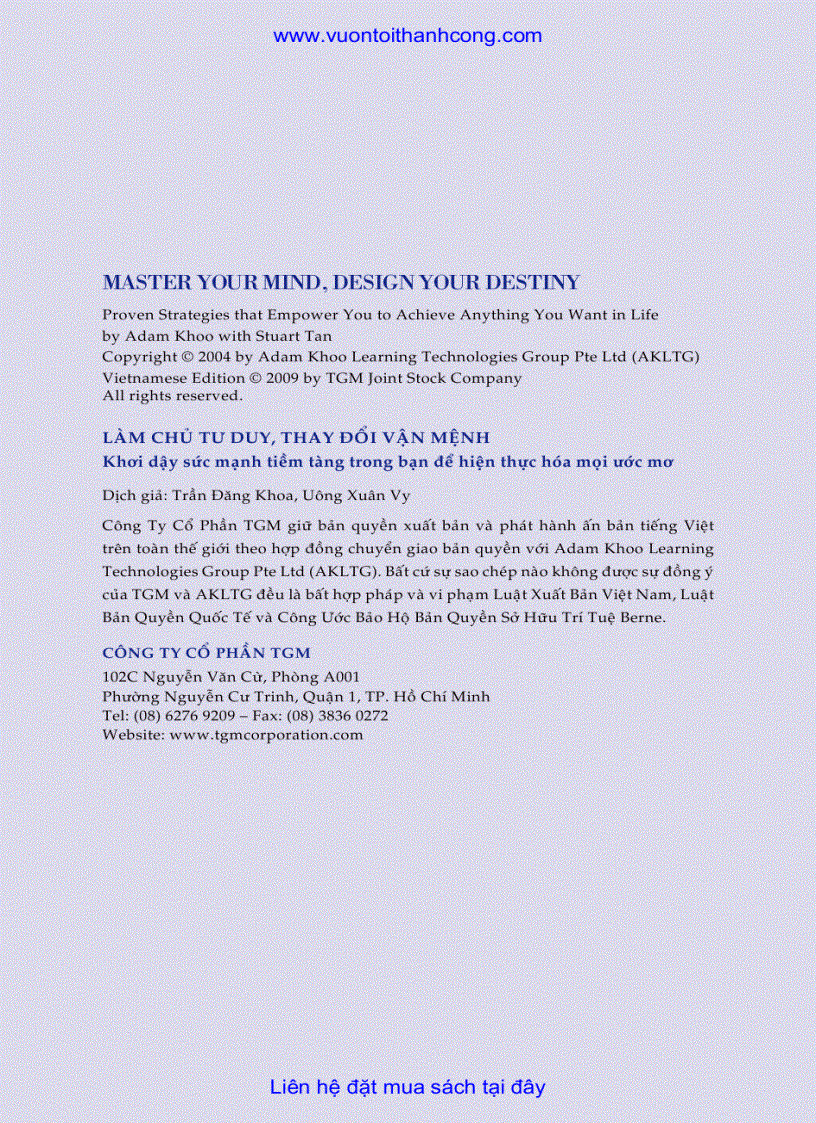 image for page Làm chủ tư duy thay đổi vận mệnh