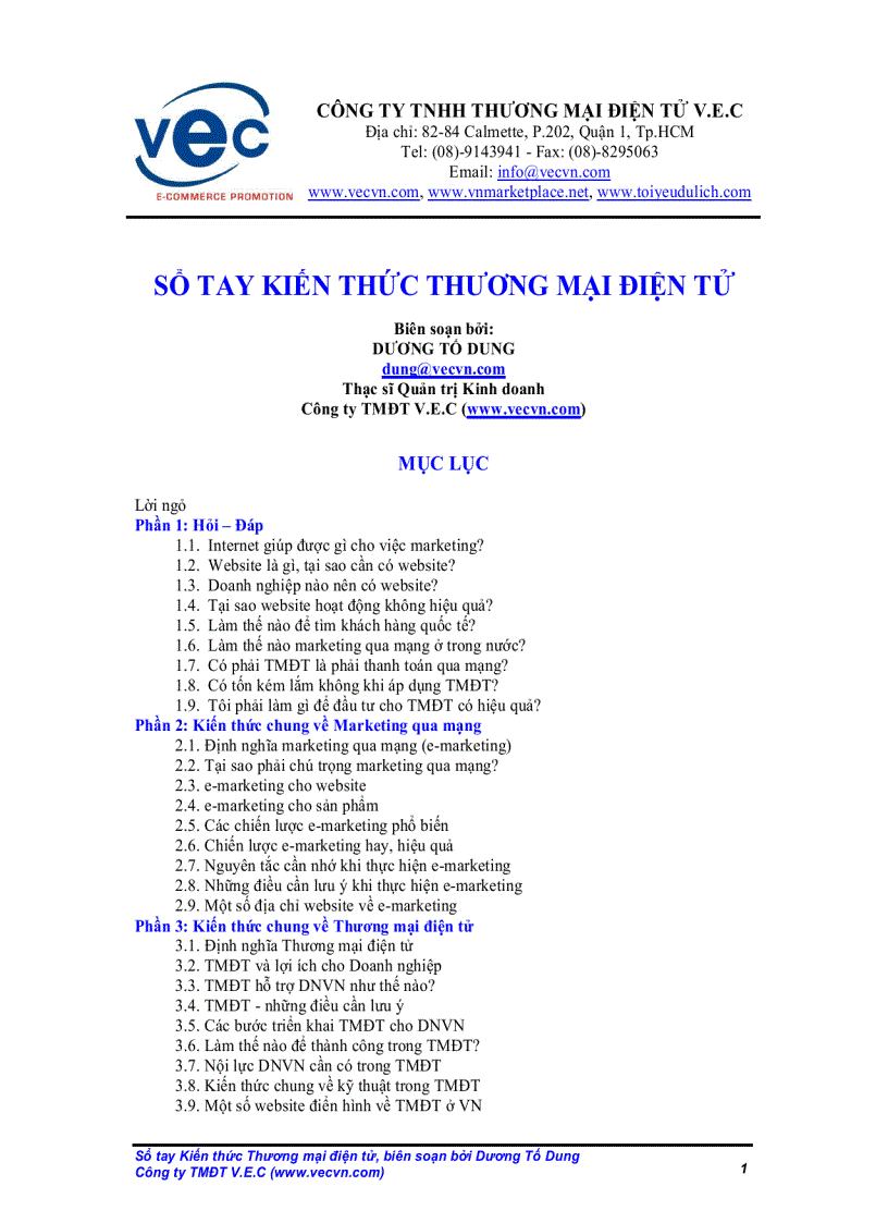 image for page Sổ tay kiến thức thương mại điện tử 1