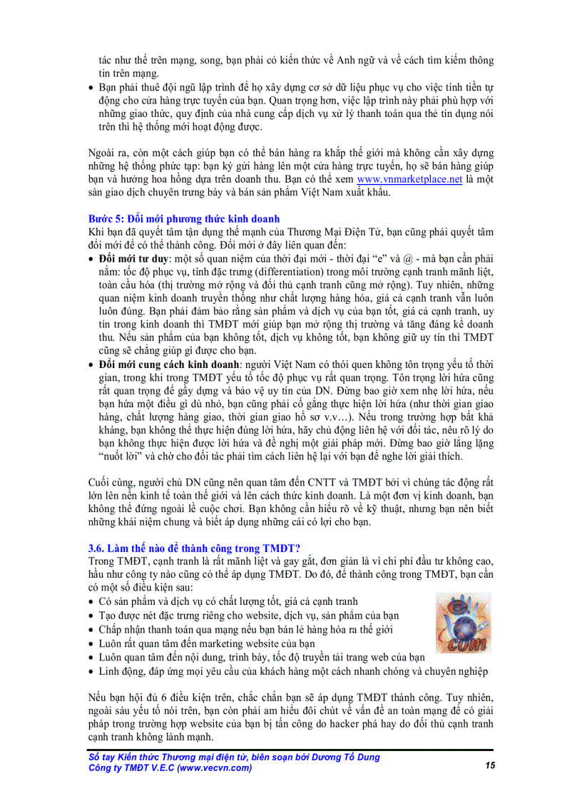 image for page Sổ tay kiến thức thương mại điện tử 1