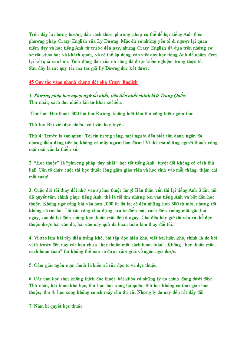 image for page Học tiếng Anh theo phương pháp Crazy English