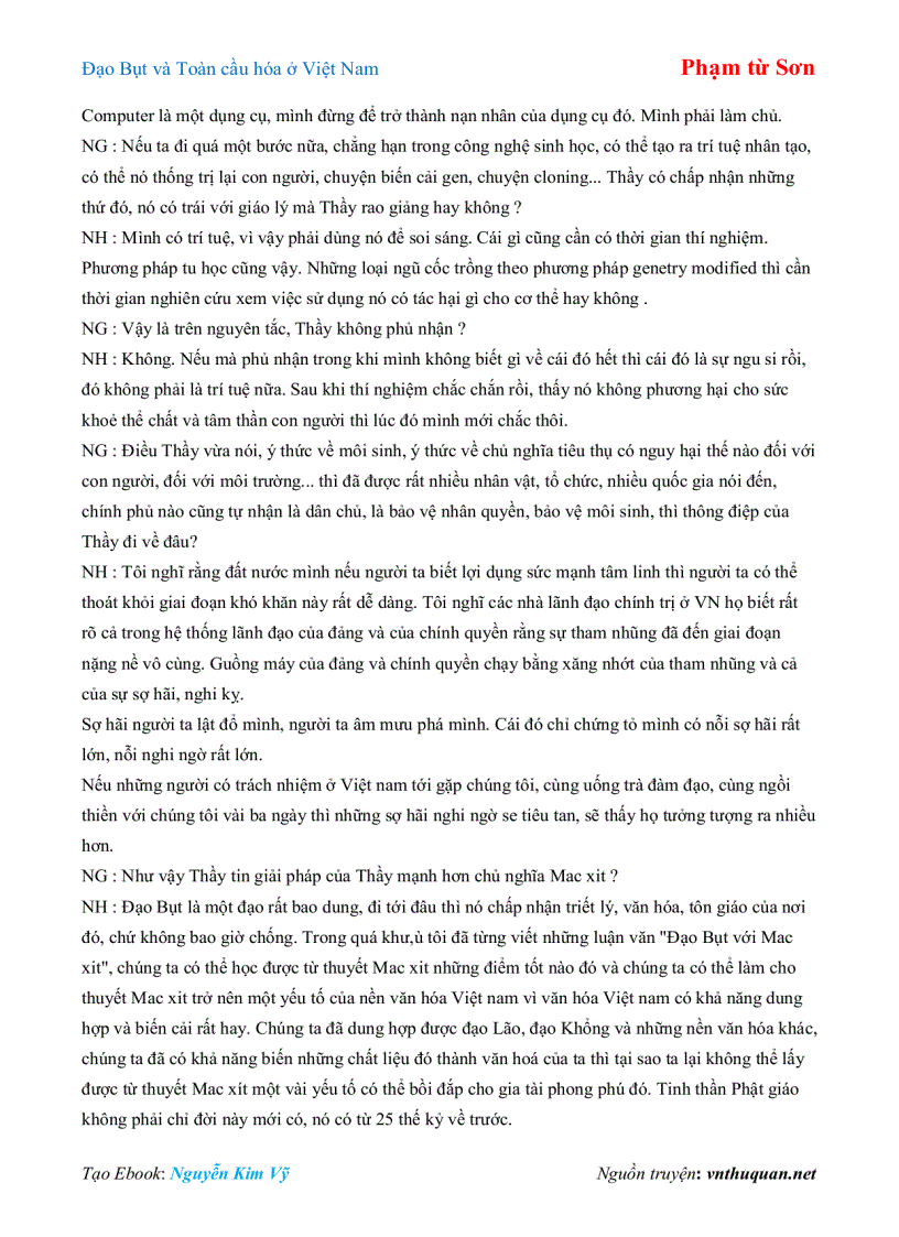 image for page Ebook Đạo Bụt và Toàn cầu hóa ở Việt Nam Phạm từ Sơn