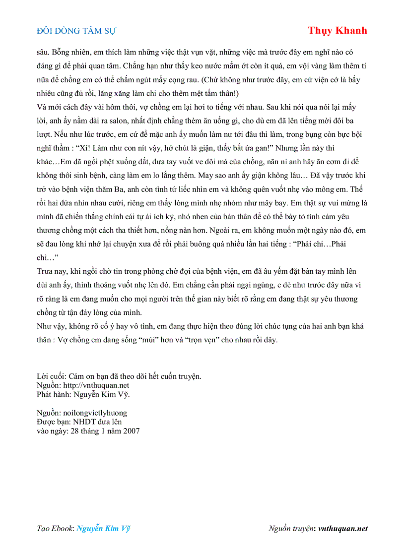 image for page Ebook ĐÔI DÒNG TÂM SỰ Thụy Khanh