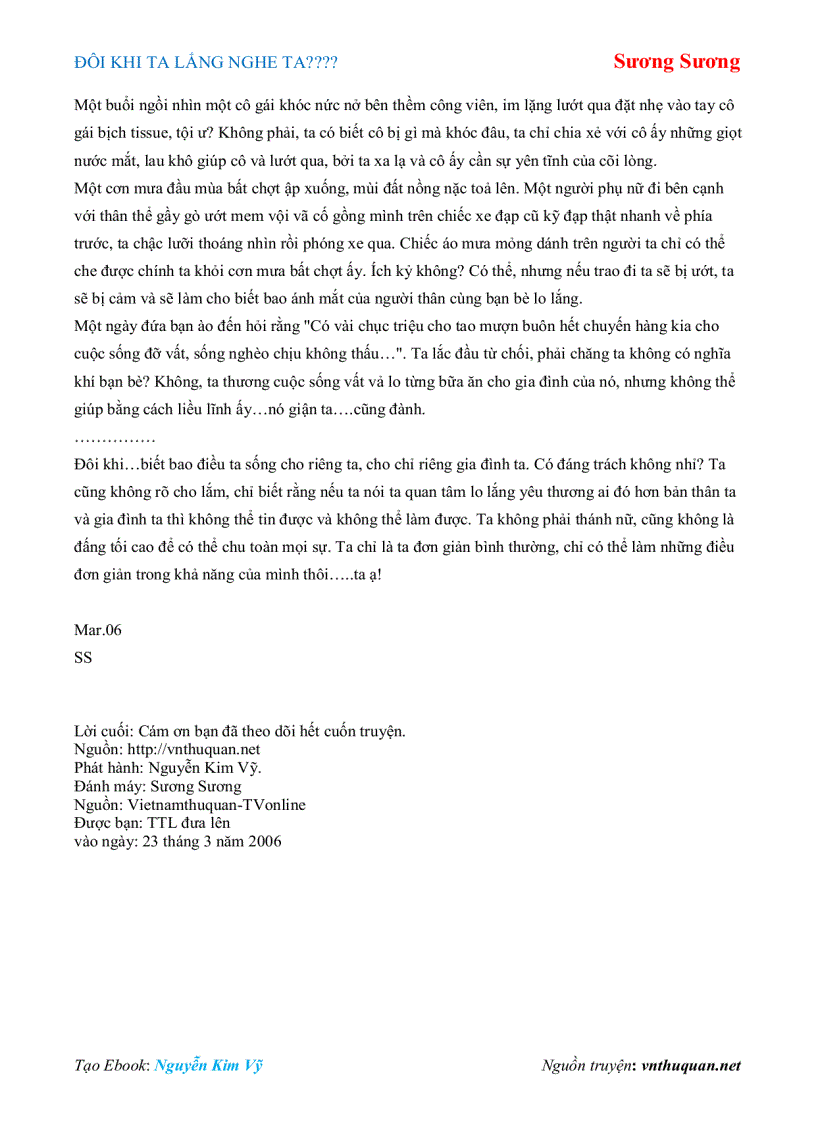 image for page Ebook ĐÔI KHI TA LẮNG NGHE TA Sương Sương