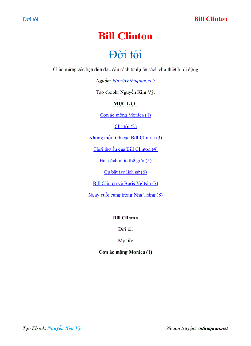 image for page Ebook Đời tôi Bill Clinton