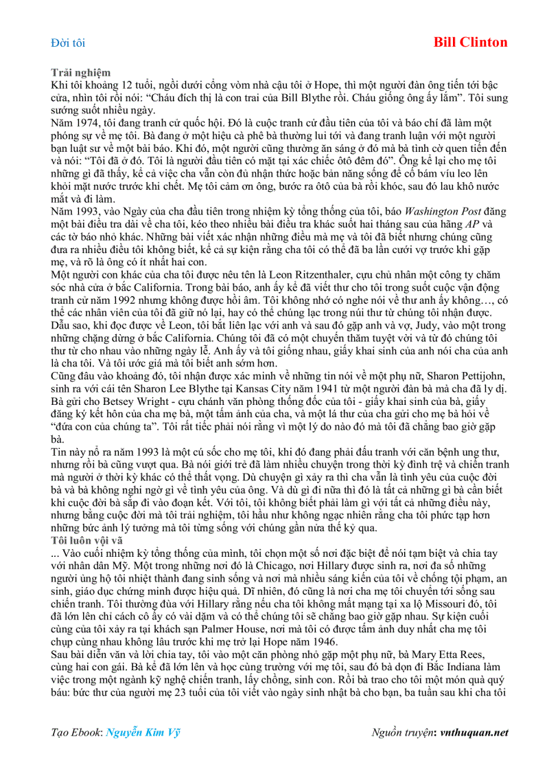 image for page Ebook Đời tôi Bill Clinton